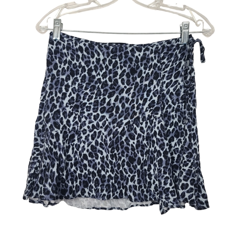 Urban Outfitters Animal Print Wrap Mini Skirt S